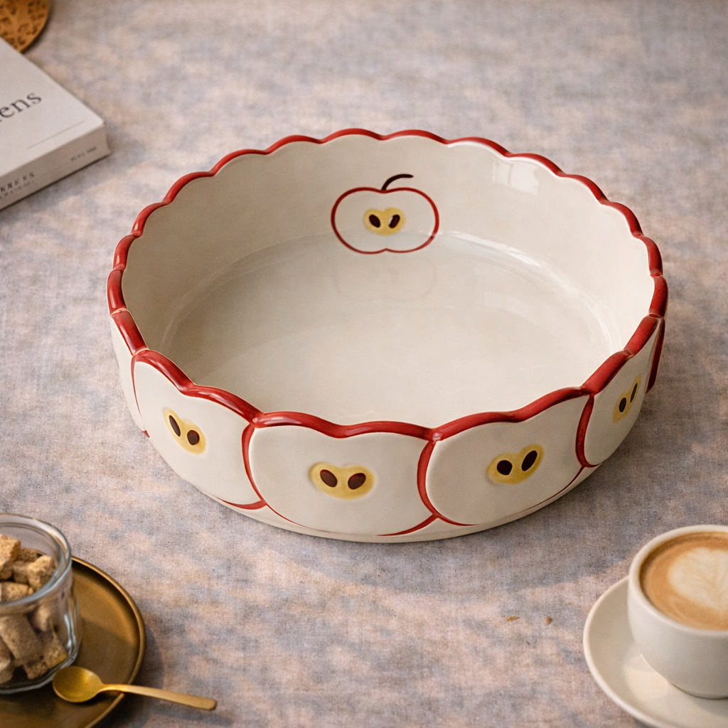 Cute Apple Ceramic Bowl