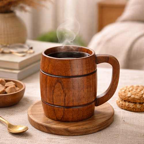 Rustic Wooden Beer Mug
