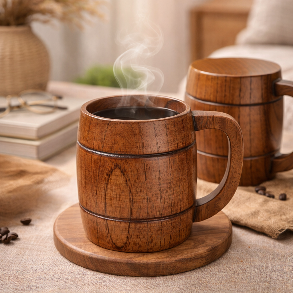 Rustic Wooden Beer Mug