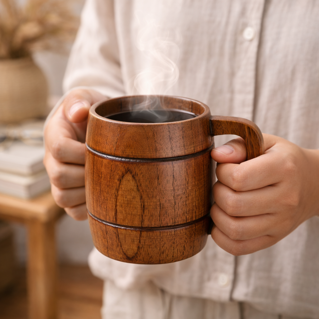 Rustic Wooden Beer Mug