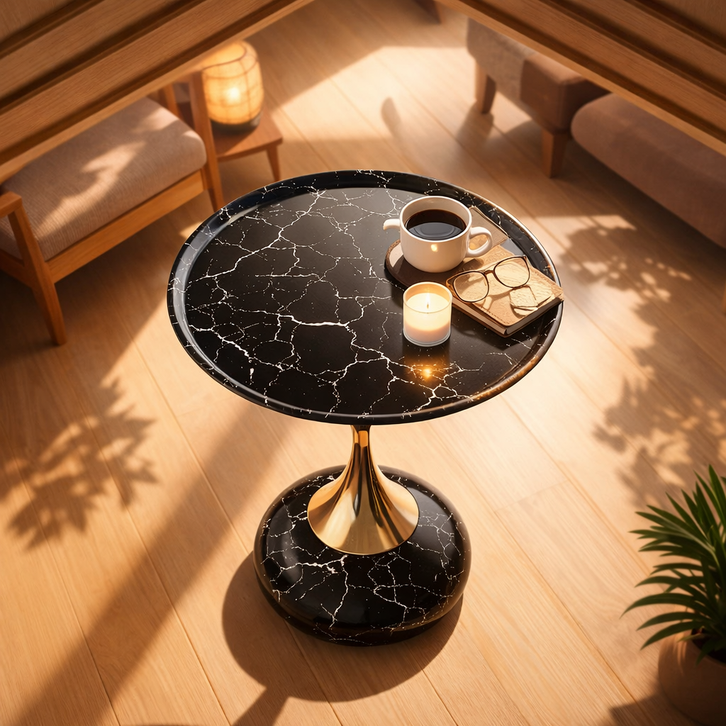 Luxury Marble Accent Side Table