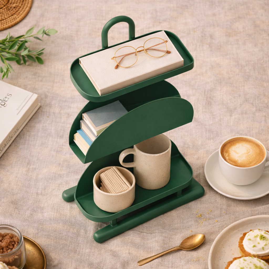 Modern 3-Tier Metal Storage Rack