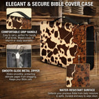 Last Day Sale!🔥 50% OFF The Sunday Grace Western Cowhide Bible Organizer — Handcrafted Zip-Around Cover for Study & Church