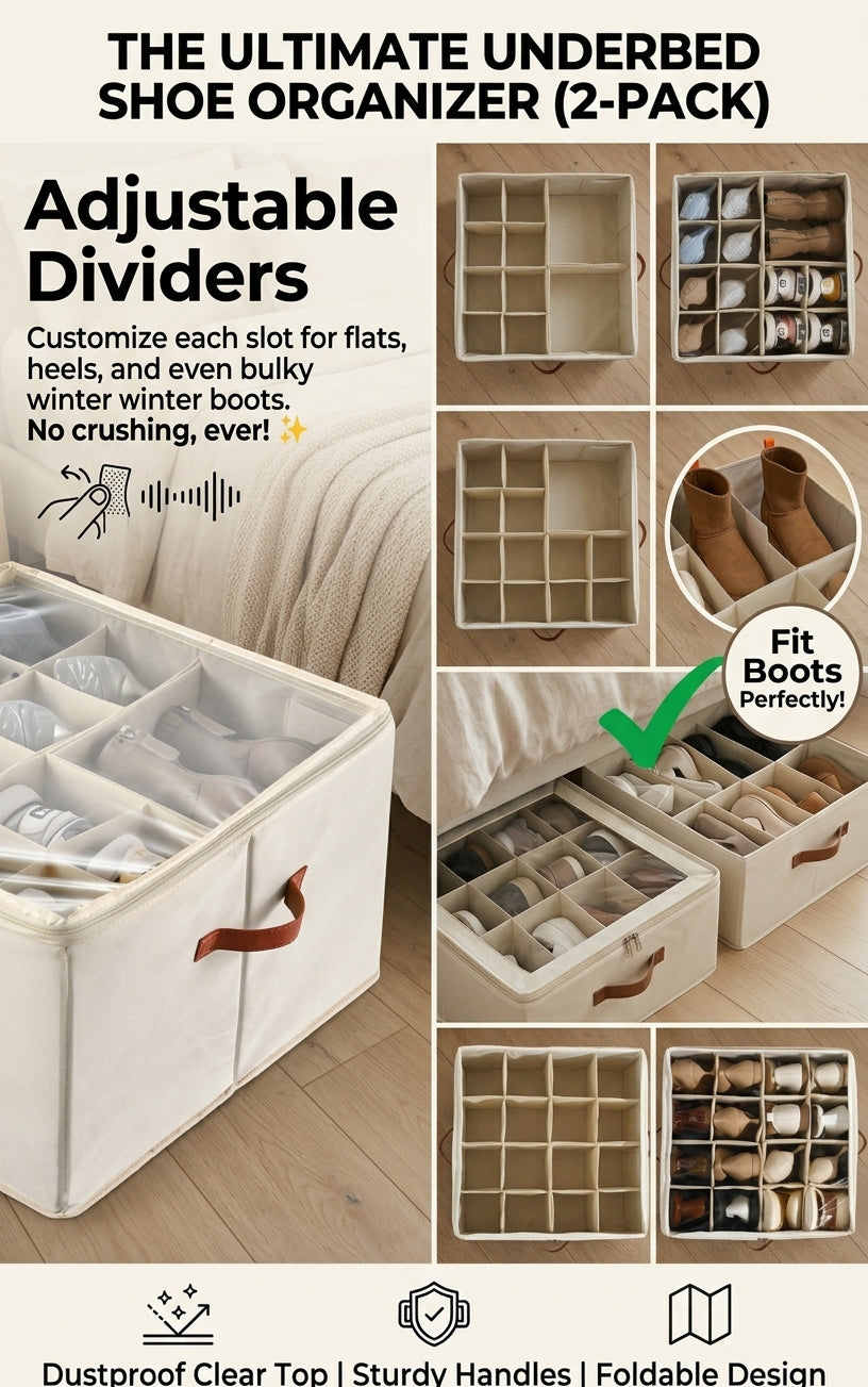 FlexiSpace™ Adjustable Shoe Organizer