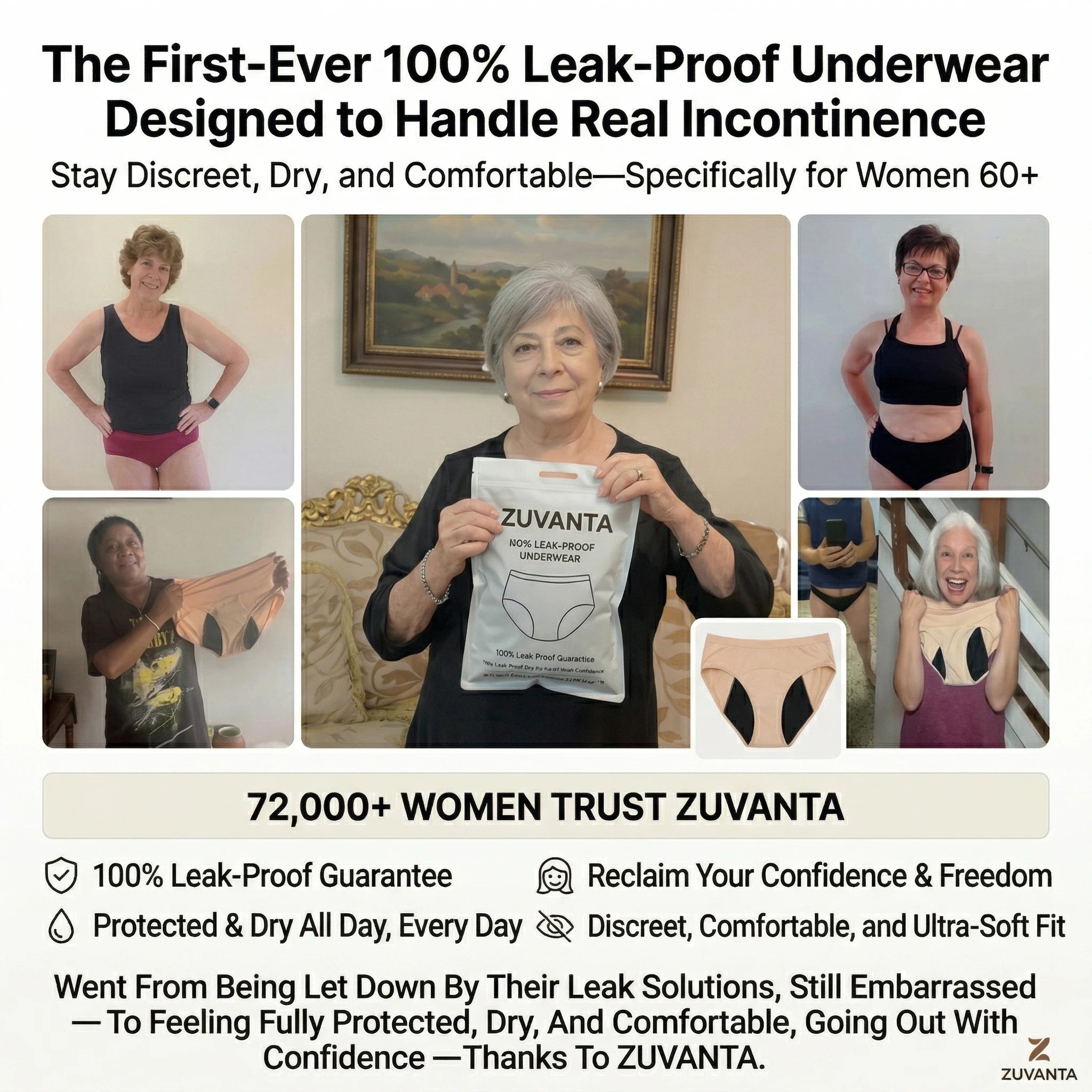 ZUVANTA™ 100% Leak-Proof Underwear 🌸 | 70% OFF🔥 Last Day Sale