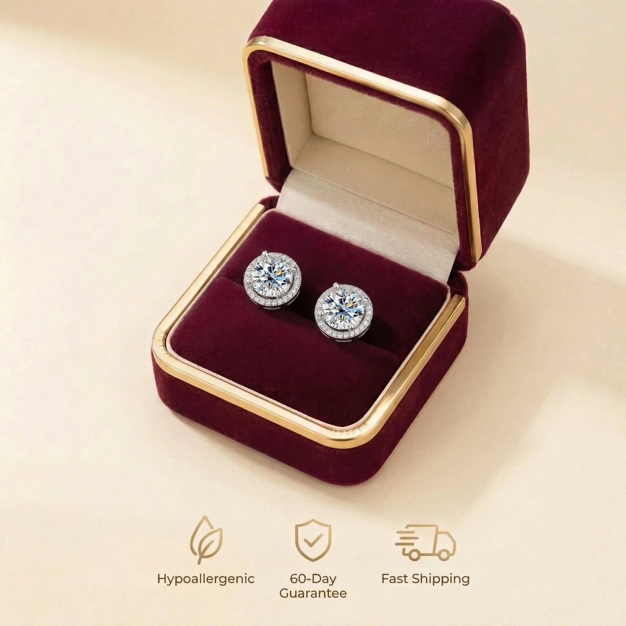 ZENVIRALA® Moissanite Stud Earrings-90% OFF🔥Last Day Sale