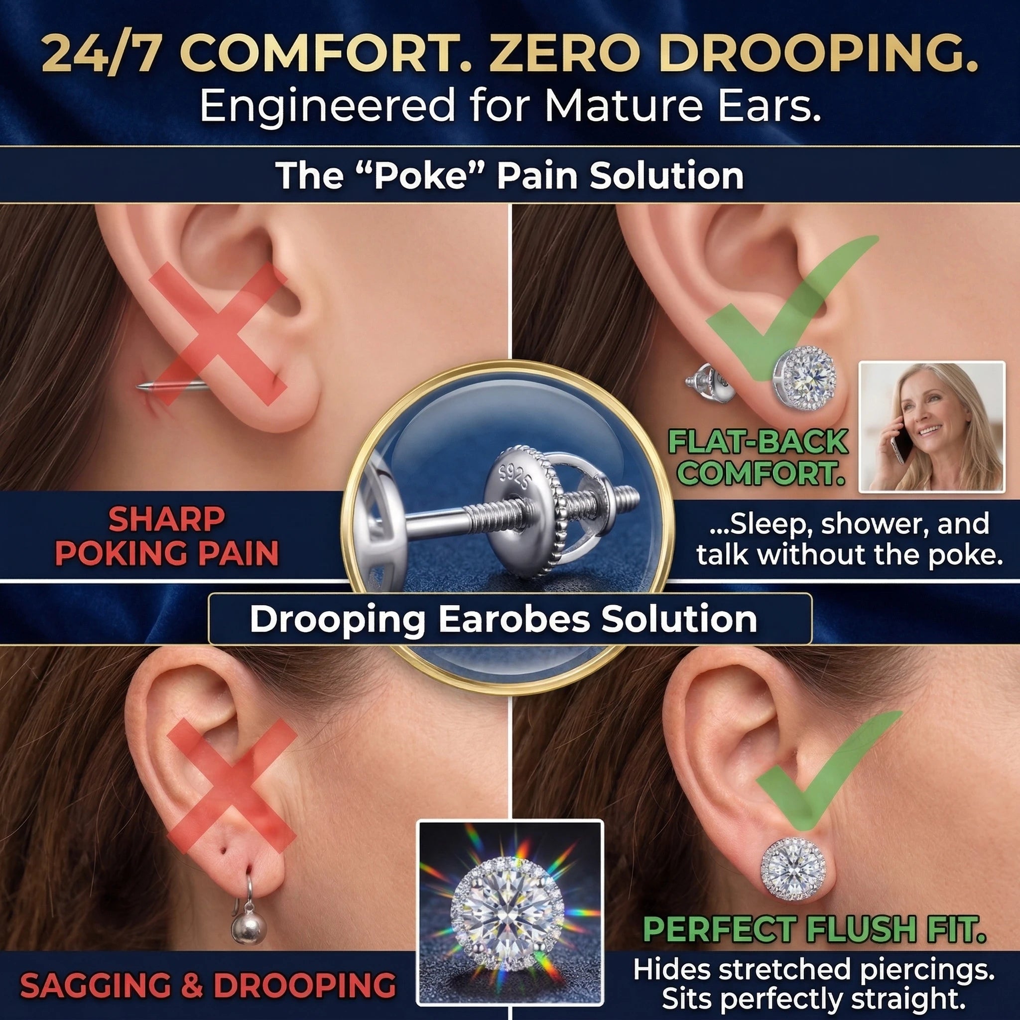 ZENVIRALA® Moissanite Stud Earrings-90% OFF🔥Last Day Sale