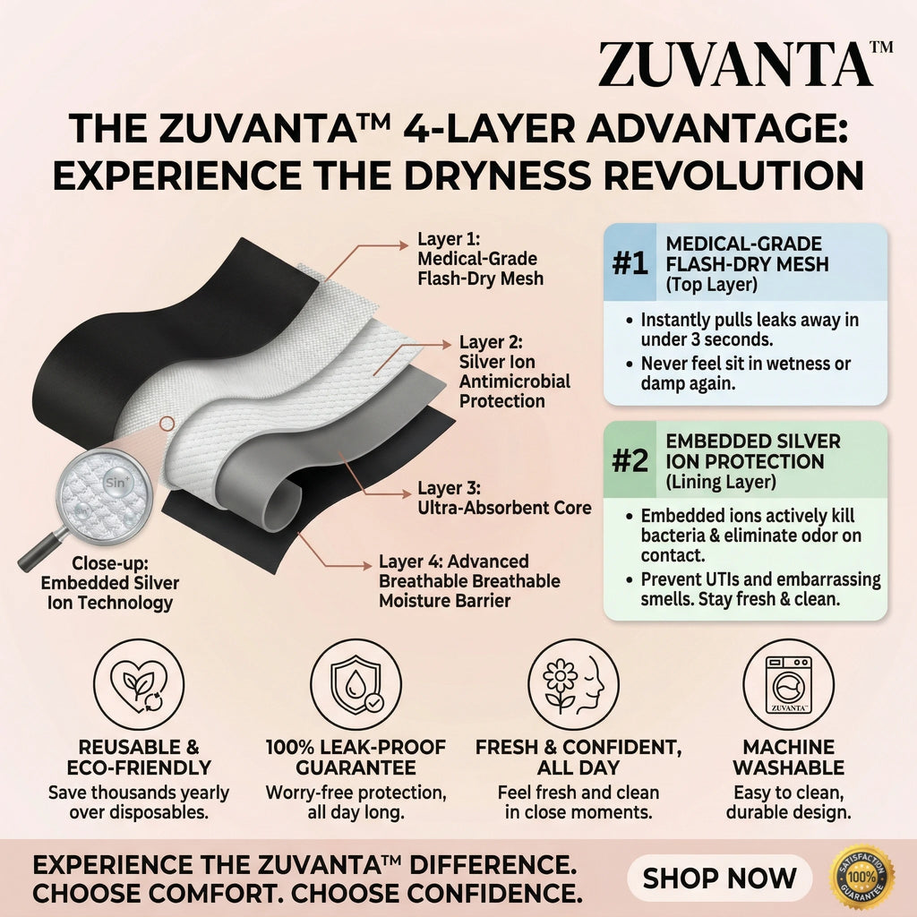 ZUVANTA™ 100% Leak-Proof Underwear 🌸 | 70% OFF🔥 Last Day Sale