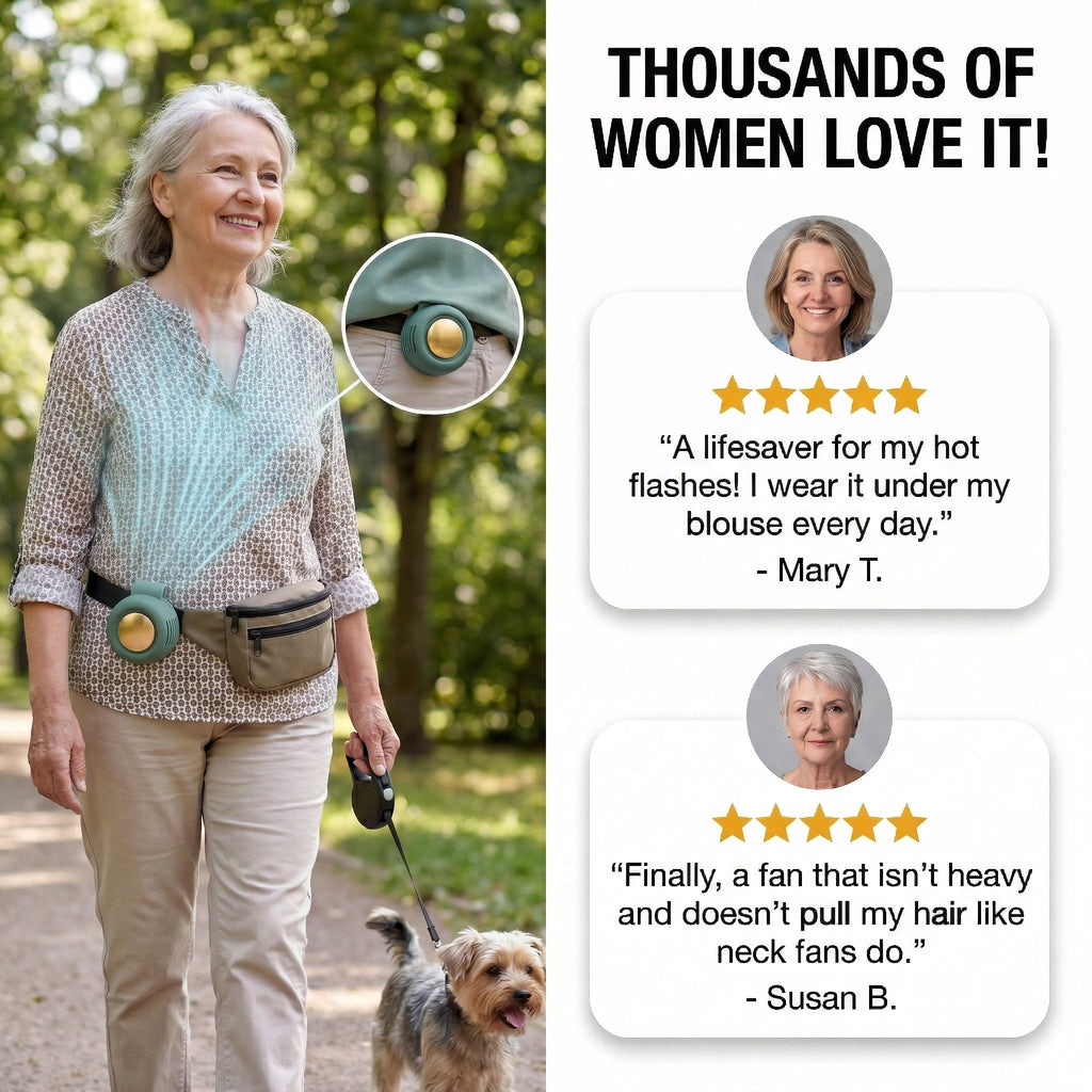 Last Day Sale!🔥 70% OFF Premium Invisible Clip-On Fan - Hot Flash Relief & Hands-Free