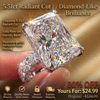 Viral Restock! 🚨 80% OFF The 5.51ct Radiant Illusion Ring - Elongates Fingers, Flawless $8k Look