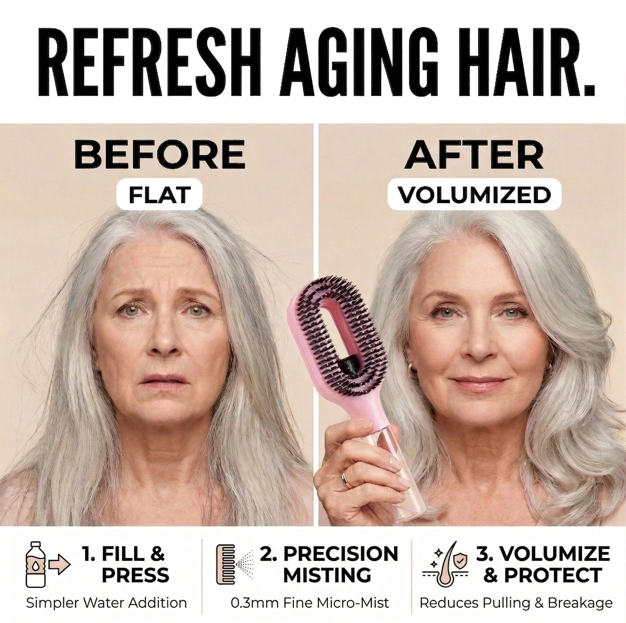 🚨70% OFF Last Day🔥 zuvanta GentleMist Volumizing Brush