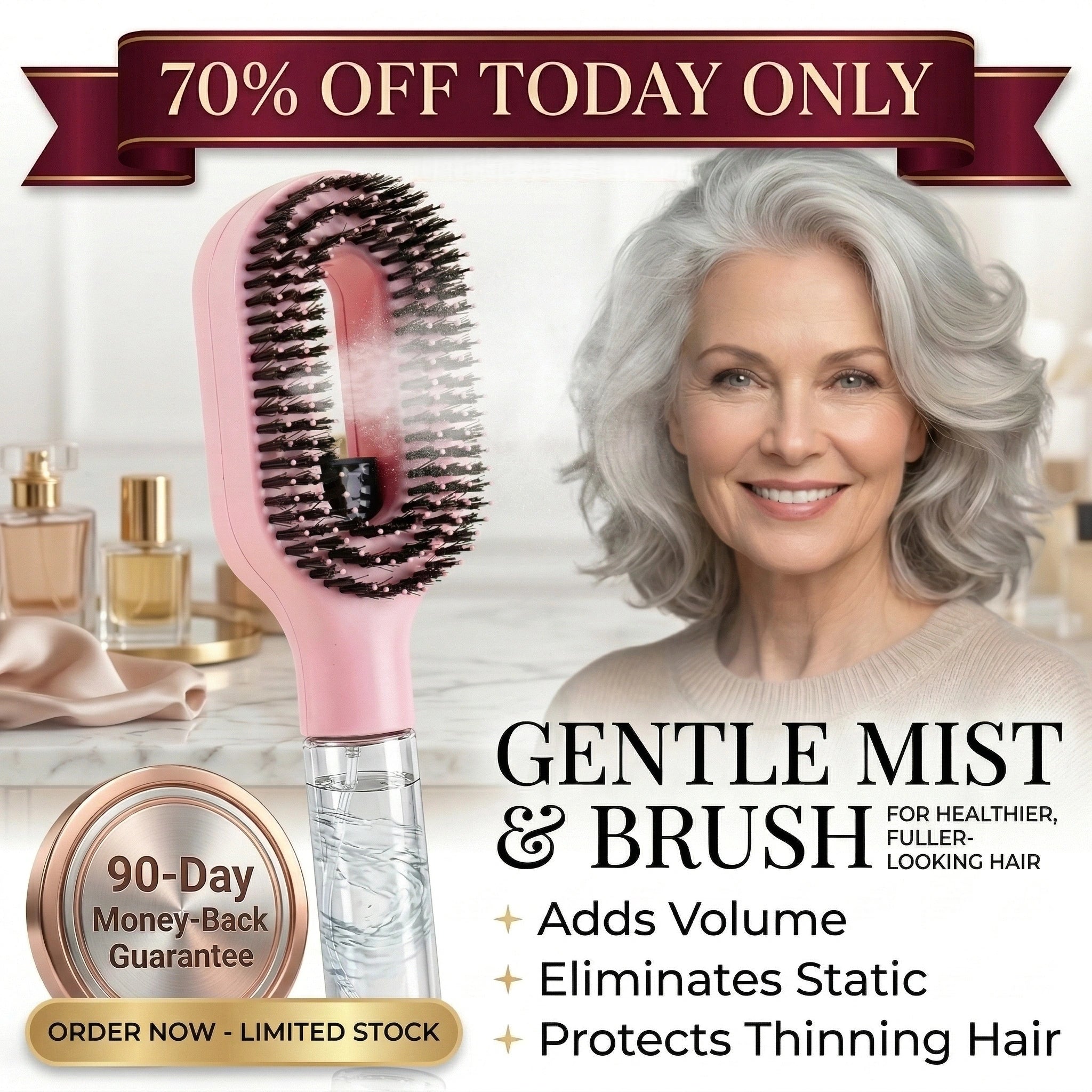 🚨70% OFF Last Day🔥 zuvanta GentleMist Volumizing Brush