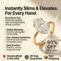 🔥90% OFF Last Day Sale |The Rare Moval Cut Ring | Finger-Elongating 18K Gold Solitaire