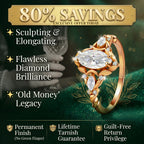 The 'Old Money' Marquise Estate Ring — Flawless 1ct Moissanite, Instantly Elongates Fingers (80% Off Today)