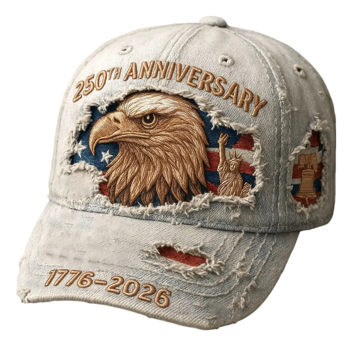 1776 2026 Hats 250th Anniversary Hats USA Patriot Hat Baseball Cap, 4th Of July Patriotic Hat
