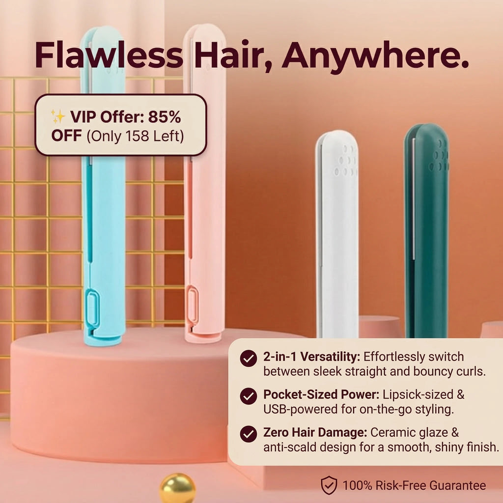 Last Day Sale 🔥85% OFF DualGlam Mini Dual-purpose Curling Iron