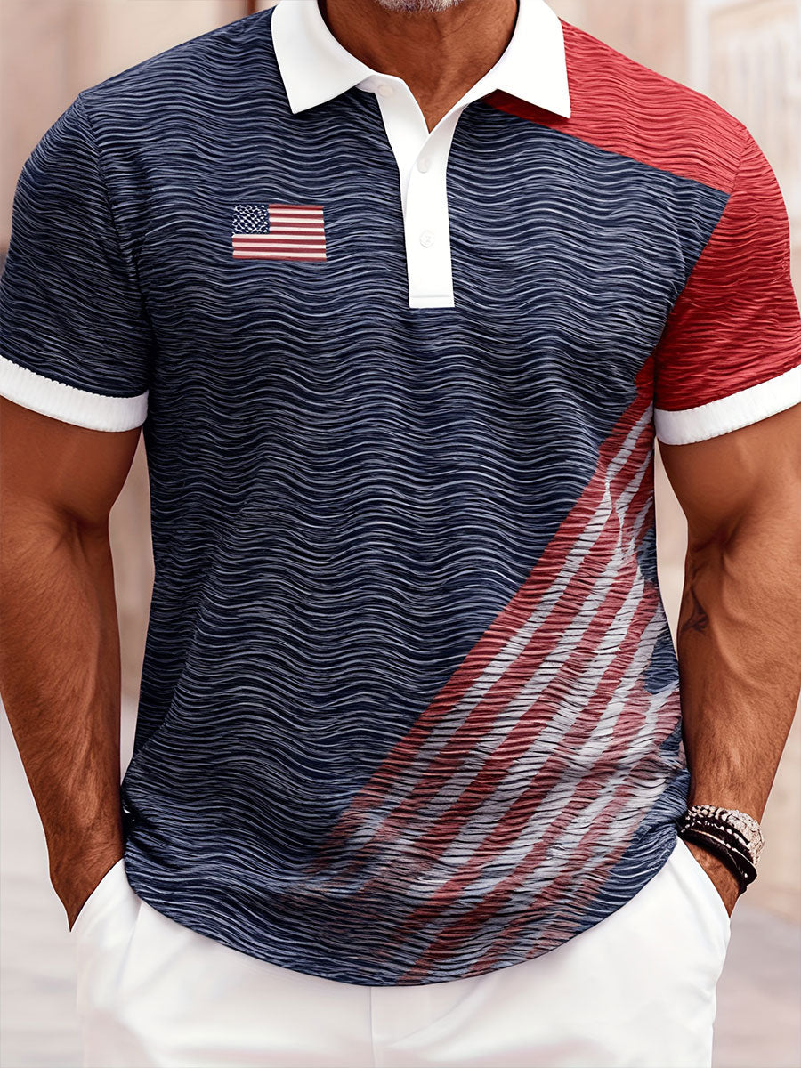 America 250 Patriotic Shirt Men's American Flag Tops 4th Of July Shirt