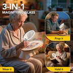 Last Day Sale!🔥90% OF Premium Hands-Free LED Magnifying Glass for Crafts & Reading