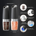 Last Day Sale!🔥 50% OFF Premium Gravity Salt & Pepper Grinder - Arthritis Friendly